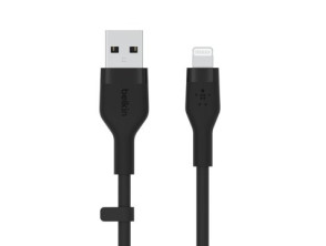 Cable USB-A a Lightning Belkin 1M Silicona Clip Negro - Modelo CAA008BT1MBK