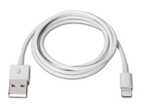 Cable Datos/Cargador USB Lightning 1M Blanco - Nanocable
