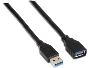 Cable Extensor USB(A) a USB(A) 3.0 Aisens 1m Negro