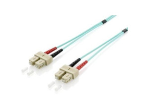 Cable de Fibra Óptica OM3 Duplex Libre de Halógenos SC/SC 50/125u 1M - Marca EQUIP