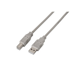 Cable Impresora USB(A)M 2.0 a USB(B)M Aisens 1M Gris