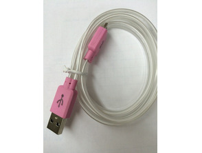 Cable de carga luminoso para Galaxy Note 3 Rosa