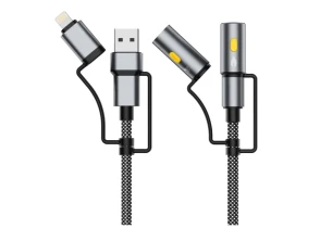 Cable Ultra-Resistente 6 en 1 USB-C/A/Lightning Carga Rápida 240W