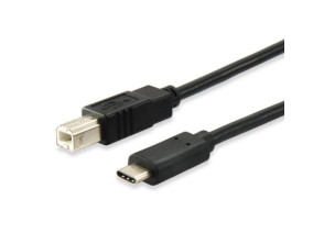 Cable USB-C a USB-B 2.0 1M - EQUIP 12888207 (carga 3A) 480Mb/s