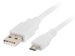 Añadir a la cesta CABLE USB LANBERG 2.0 MACHO/MICRO USB MACHO 1.8M BLANCO CABLE USB LANBERG 2.0 MACHO/MICRO USB MACHO 1.8M BLANCO