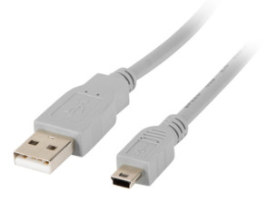 Añadir a la cesta CABLE USB LANBERG 2.0 MACHO/MINI USB MACHO 1.8M GRIS CABLE USB LANBERG 2.0 MACHO/MINI USB MACHO 1.8M GRIS
