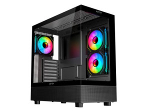 CAJA ATX ABYSM DANUBE SAVA H400 PRIME BLACK - Semitorre con USB 3.0 y USB-C