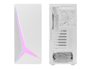 CAJA ATX COOLBOX GA450 STAR LIGHT ARGB CRISTAL TEMPLADO BLANCO 340mm GPU 1x3.5 5x2.5