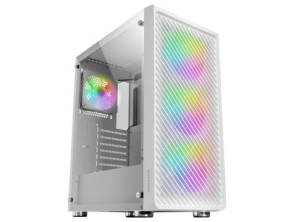 Caja ATX Mars Gaming MC-F White - Metal Mesh Frontal - 3 Ventiladores ARGB 120mm