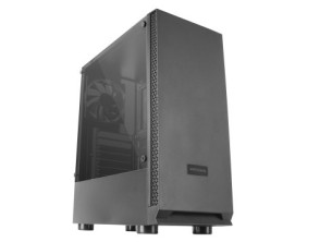 CAJA ATX SEMITORRE MARS GAMING MCN2 COLOR GRAFITO FRONTAL LISO VENTANA LATERAL COMPLETA SIN FUENTE D