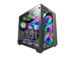 CAJA MARS GAMING MCV3 BLACK XXL - E-ATX - PREMIUM CUSTOM - DOBLE VENTANA CRISTAL TEMPLADO