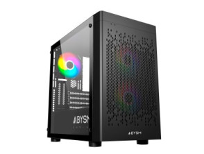 CAJA MICROATX GAMING ABYSM DANUBE INVA MX202 GPU 330mm 2x2.5 CRISTAL TEMPLADO
