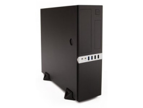 CAJA MICROATX SLIM COOLBOX T450 NEGRA CON FUENTE 300 TBZ INTEGRADA