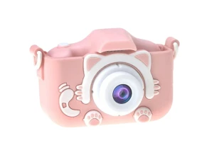 Cámara Digital Para Niños K1C Versión Mejorada con Funda Gato Rosa