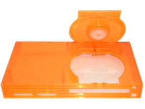 Carcasa Superior Transparente Con Tapa Naranja PS2