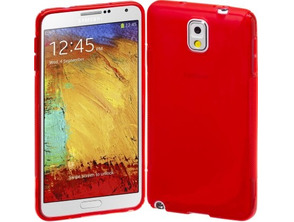 Carcasa de goma para Samsung Galaxy Note 3 Rojo