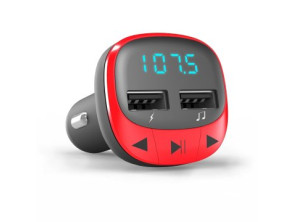 Cargador de Coche y Transmisor por FM Energy Sistem Rojo 2 Tomas USB Tipo A