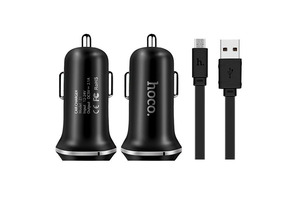 Cargador de Coche Z1 + Cable Micro Usb Hoco