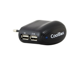 CARGADOR USB COOLBOX 2xUSB 2500mA - Modelo exacto para cargar dispositivos electrónicos eficientemente