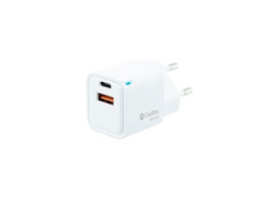 Cargador USB Coolbox GAN COO-CUP-20CA 20W PD 1xUSB-C 1xUSB-A Blanco