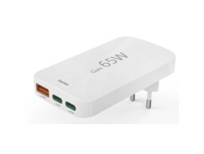 CARGADOR DE PARED HAMA 65W PLEGABLE 2xUSB-C PD 1xUSB-A MINICARGADOR - BLANCO