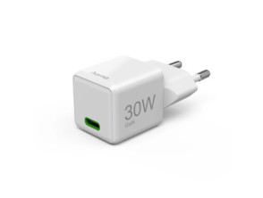 CARGADOR USB HAMA SUPER MINI 30W GaN BLANCO con Entrega de Energía Rápida