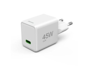 Cargador USB-C Hama 45W Blanco Super Mini con GaN Quick Charge Power Delivery