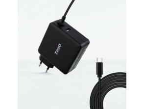 CARGADOR DE PARED TOOQ TQLC-USBC90PD USB-C PD3.0 90W COLOR NEGRO