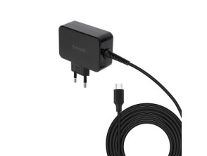 Cargador de Pared USB-C PD 65W Tooq Negro con Tecnología GAN