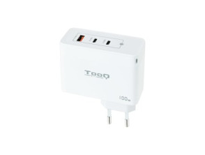 CARGADOR USB-C TOOQ 100W TQWC-GANQC2PD100WT 2xUSB-C 1xUSB-A BLANCO