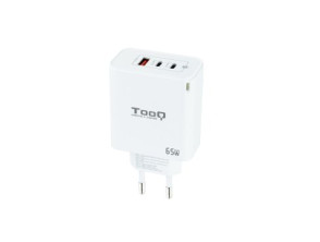 CARGADOR USB-C TOOQ 45W TQWC-GANQC2PD65WT 2xUSB-C PD 1xUSB-A QC BLANCO