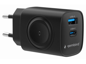 Añadir a la cesta Cargador GEMBIRD 2-1 USB Carga RAPIDA + Apple Watch Negro Cargador GEMBIRD 2-1 USB Carga RAPIDA + Apple Watch Negro