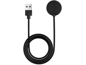 Cargador Negro USB-A Compatible para Google Pixel Watch 3/2 y Fitbit Versa 4/3 - Marca CROCOCASE