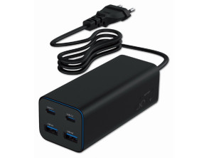 Gembird Usb Powerdelivery Gan 4 Puertos 100w Cargador Rápido Negro
