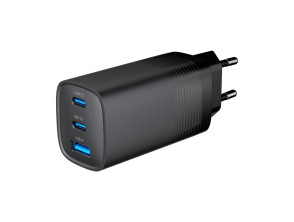 Añadir a la cesta CARGADOR RAPIDO USB GEMBIRD POWER DELIVERY GAN DE 3 PUERTOS Y 65 W, NEGRO CARGADOR RAPIDO USB GEMBIRD POWER DELIVERY GAN DE 3 PUERTOS Y 65 W, NEGRO