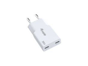 CARGADOR USB EQUIP GAN 30W 2xUSB-C PD SLIM - BLANCO