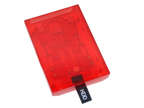Caja Disco Duro Xbox 360 Slim (Rojo Transparente)