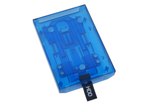 Caja disco duro Xbox 360 Slim (Azul transparente)