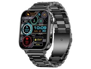 Smartwatch Colmi P80 con Correa de Acero Negro