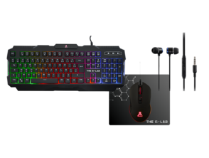 Combo The G-Lab Teclado Keyz + Ratón Kult Helium + Auriculares INT100
