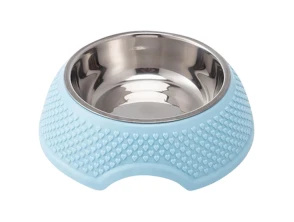 Comedero Acero Inoxidable Azul para Mascota