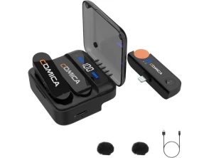 COMICA Vimo S-M1 Micrófono Lavalier Inalámbrico Negro con Cancelación de Sonido (Lightning)