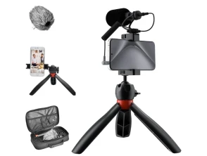 Tripode con Micrófono COMICA VM10-K2 PRO - Kit de video para smartphones