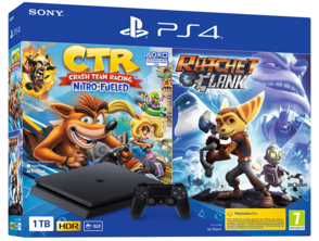 Consola Playstation 4 Slim (1 TB) + Crash Team Racing Nitro Fueled + Ratchet & Clank
