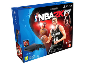 Consola Playstation 4 Slim (500Gb ) + NBA 2K17 + 2 Mandos Dual Shock V2
