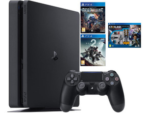Consola Playstation 4 Slim (500GB) Negro + Destiny 2 + Space Hulk + Starlink