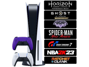 Añadir a la cesta Consola Playstation 5 + 7 Juegos + 2 Mandos + Accesorios Consola Playstation 5 + 7 Juegos + 2 Mandos + Accesorios