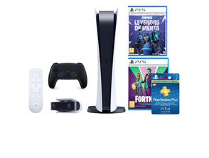 Añadir a la cesta Consola Playstation 5 Digital Edition + Fortnite + PSN 12 Meses + Accesorios Consola Playstation 5 Digital Edition + Fortnite + PSN 12 Meses + Accesorios
