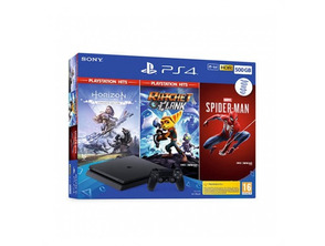 Consola PS4 (500GB) + Horizon Zero Dawn + Ratchet + Spiderman