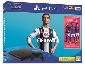Consola PS4 Slim 1TB + FIFA 19 + PS Plus 14 Días